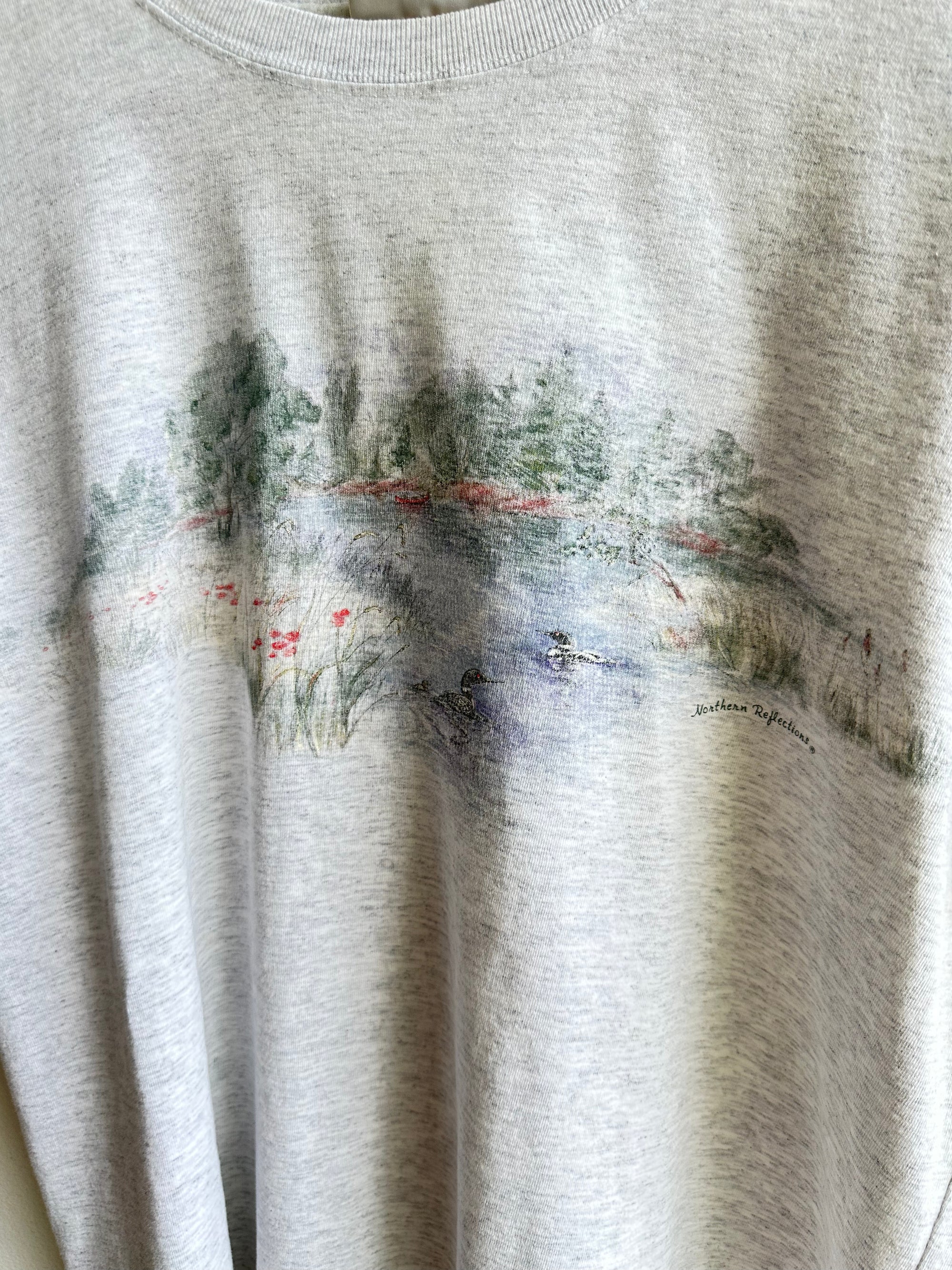 Vintage Northern Reflections Scenic Tee – Heather Grey | Size Large