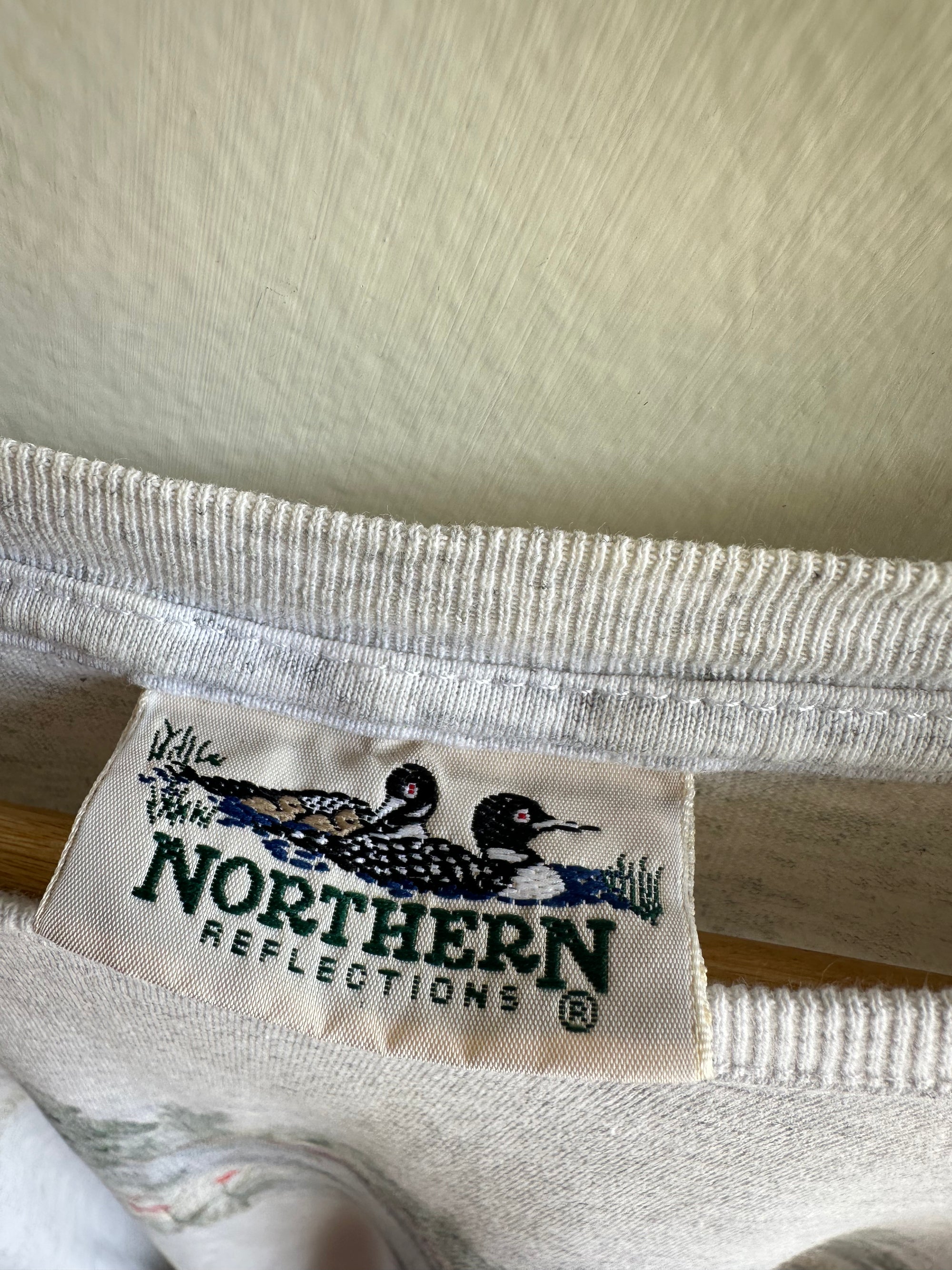Vintage Northern Reflections Scenic Tee – Heather Grey | Size Large