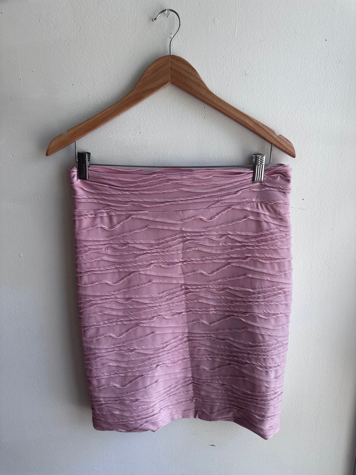 Y2K Brat Star Stretchy Skirt – Dusty Rose (Size Large)