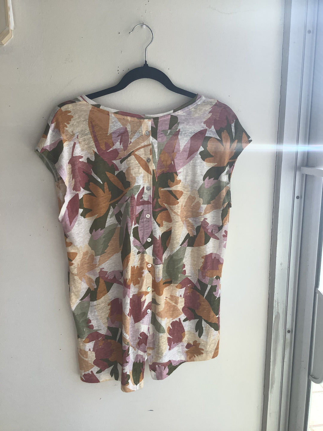 Autumn Meadow Button Shirt 100% Linen