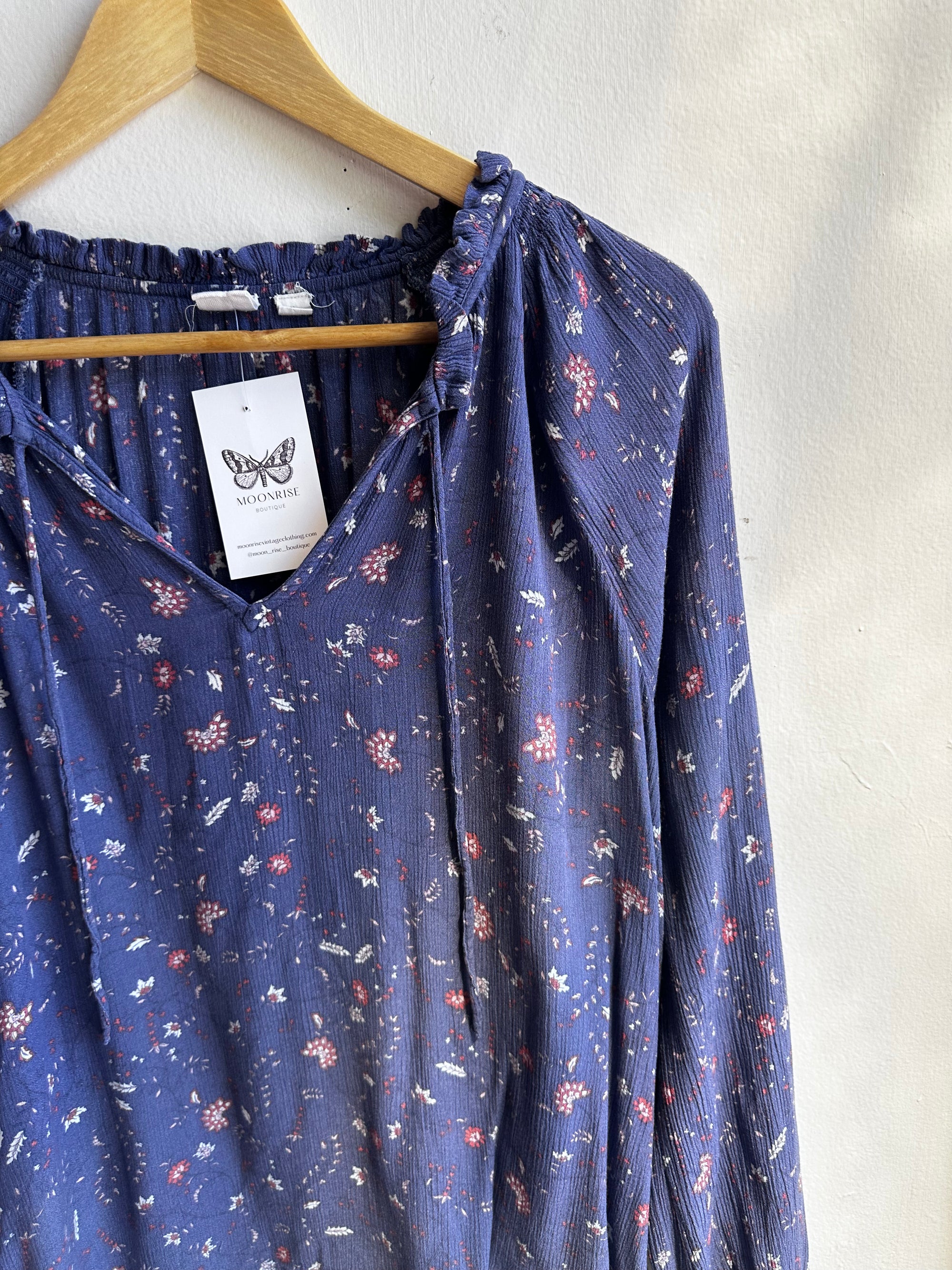 Bluebelle Dusk Ruffled Blouse | Size Medium