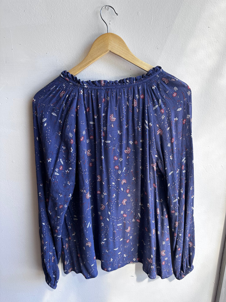 Bluebelle Dusk Ruffled Blouse | Size Medium