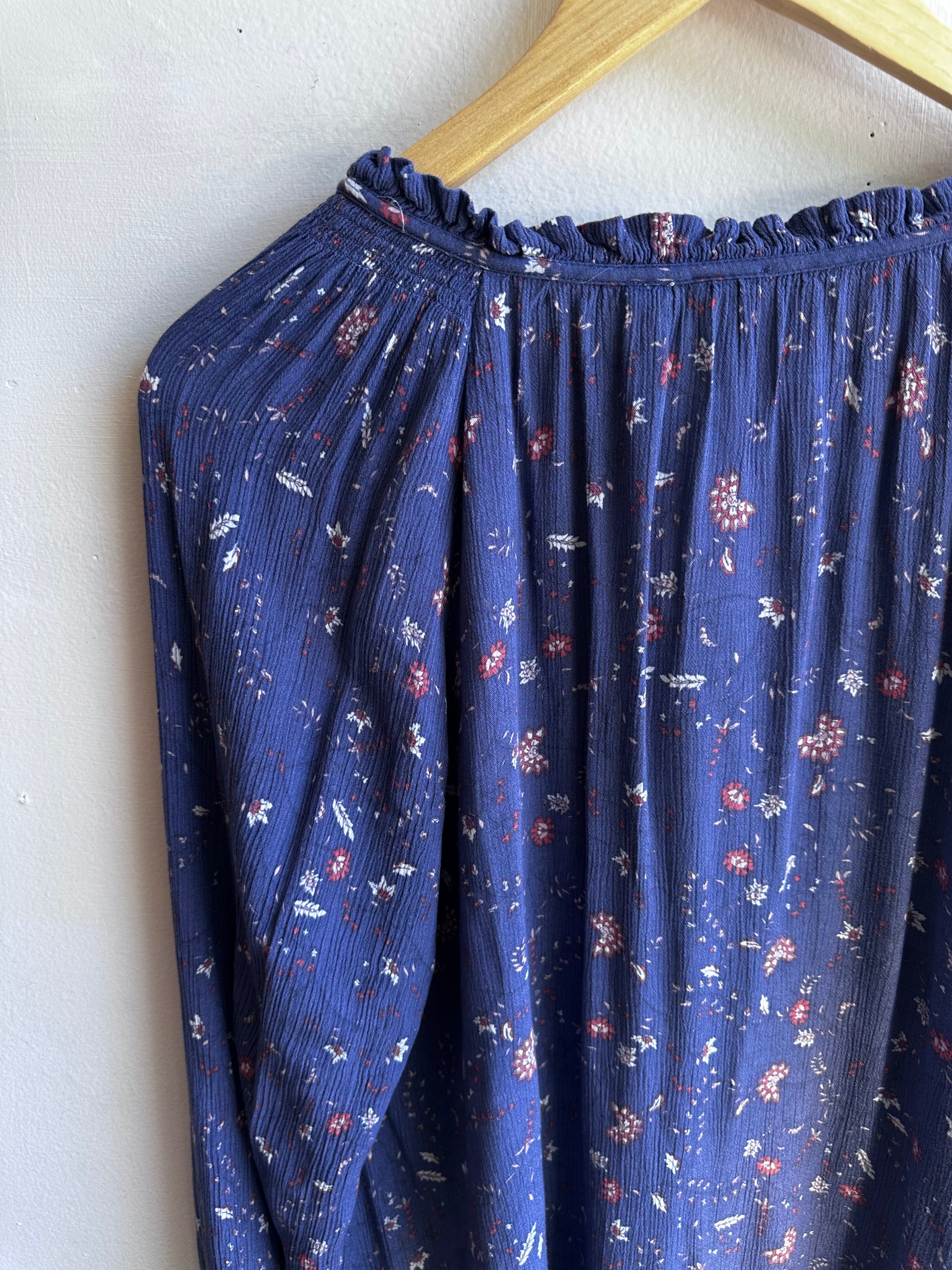 Bluebelle Dusk Ruffled Blouse | Size Medium