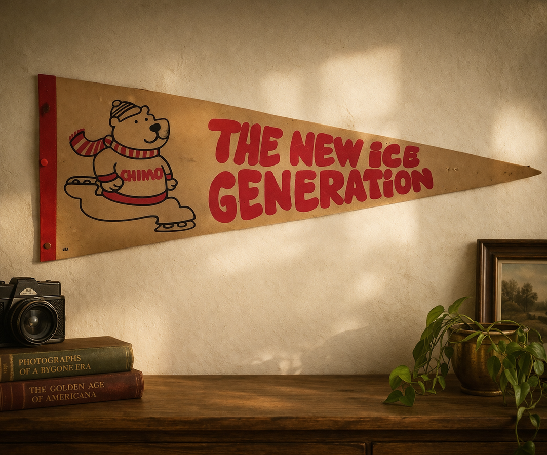 Vintage Chimo The New Ice Generation Pennant Flag