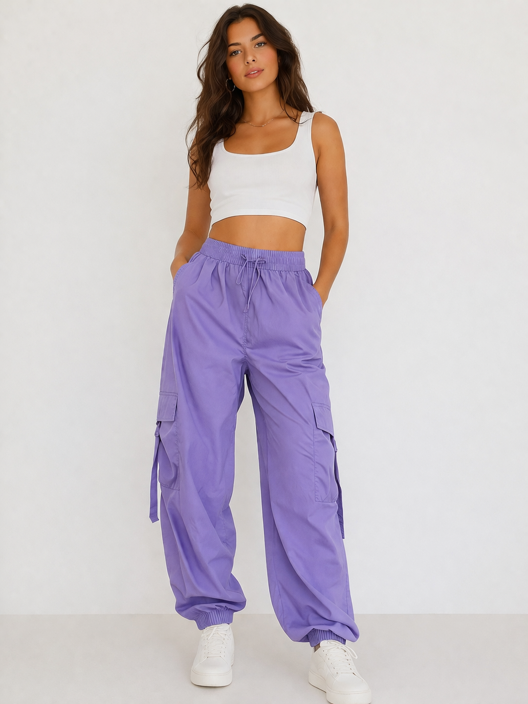 Lavender Breeze Cargo Pants