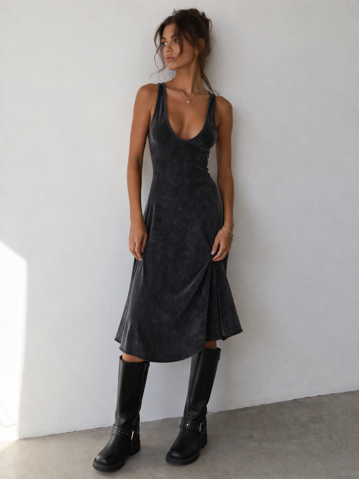 Harley Davidson Charcoal Midi Dress