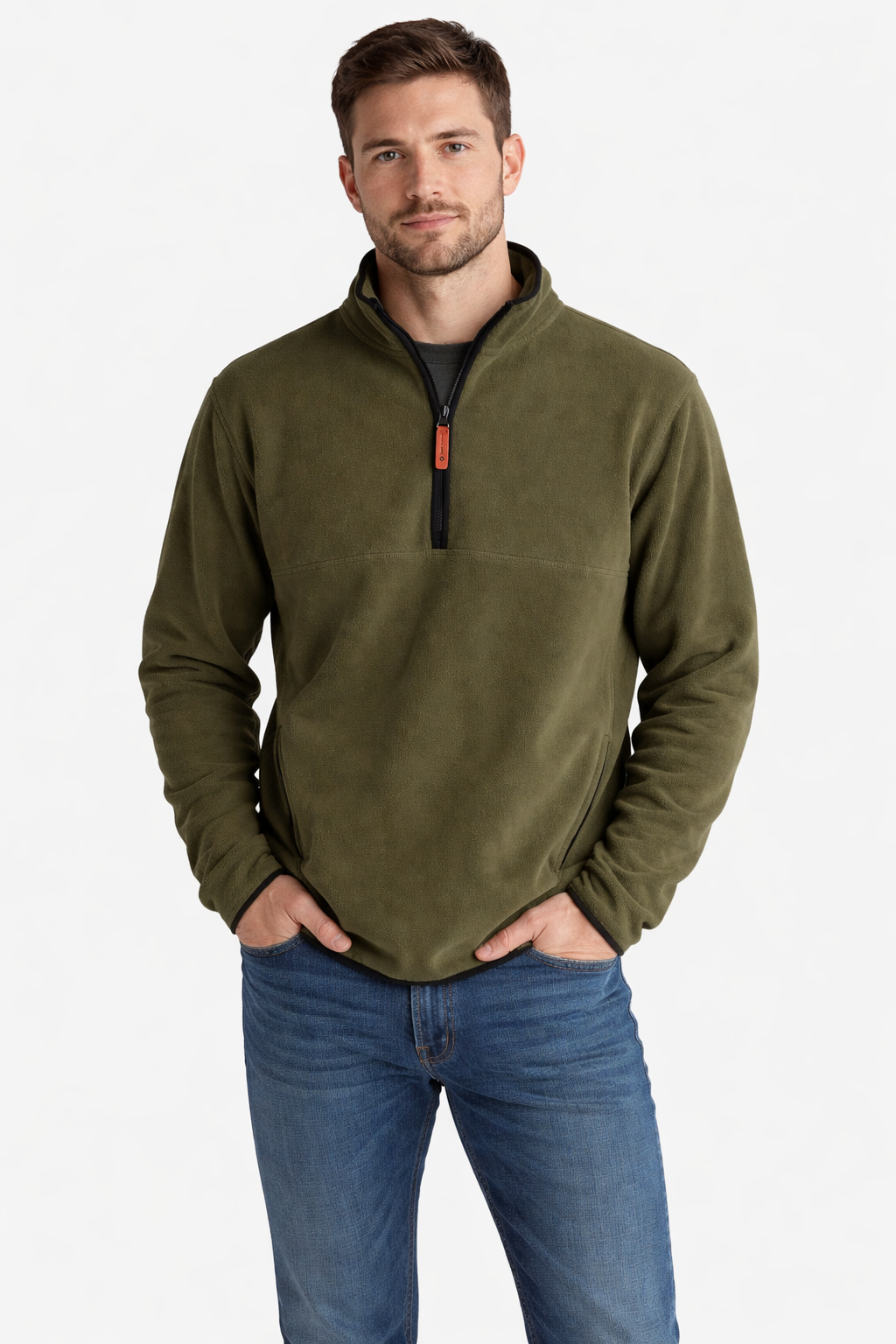Point Zero Snow Tech Olive 1/2 Zip Pullover