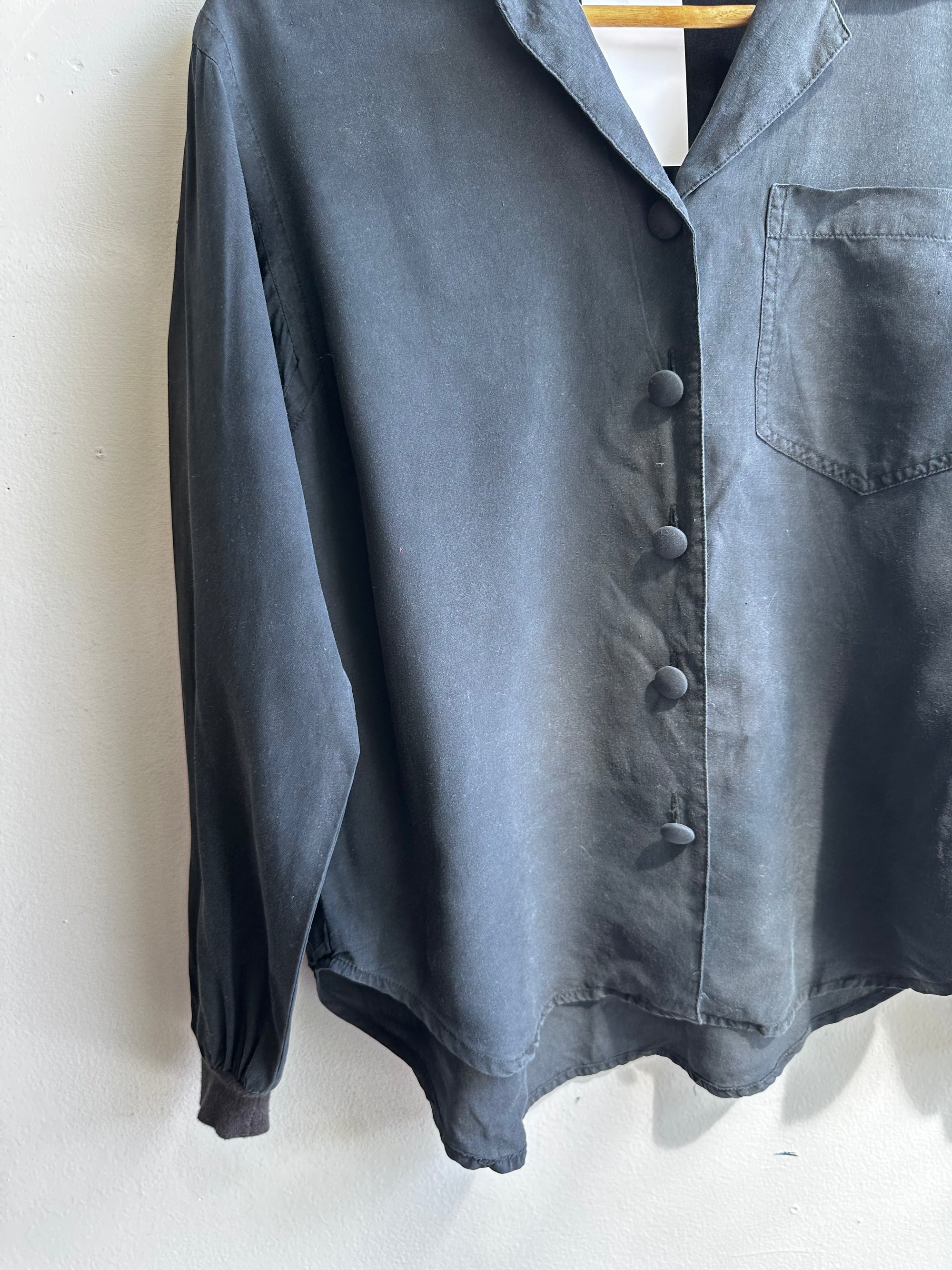 Vintage Carole Little 100% Silk Black Blouse – Petites | Size 2