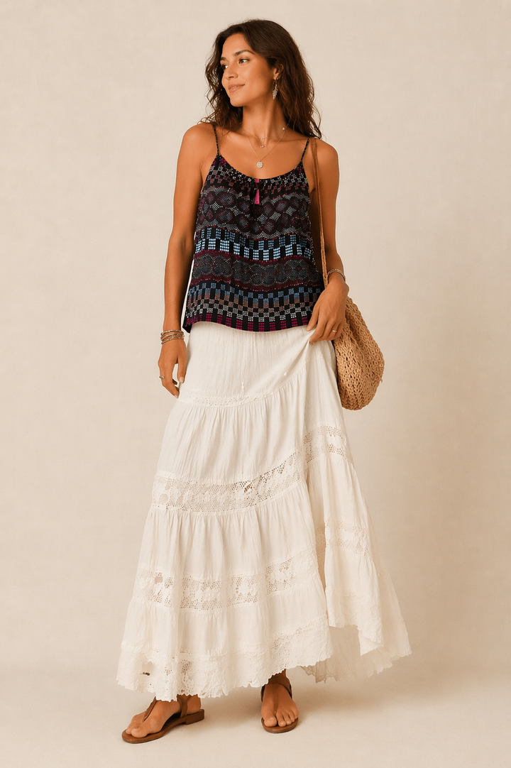 Midnight Mosaic Boho Tank