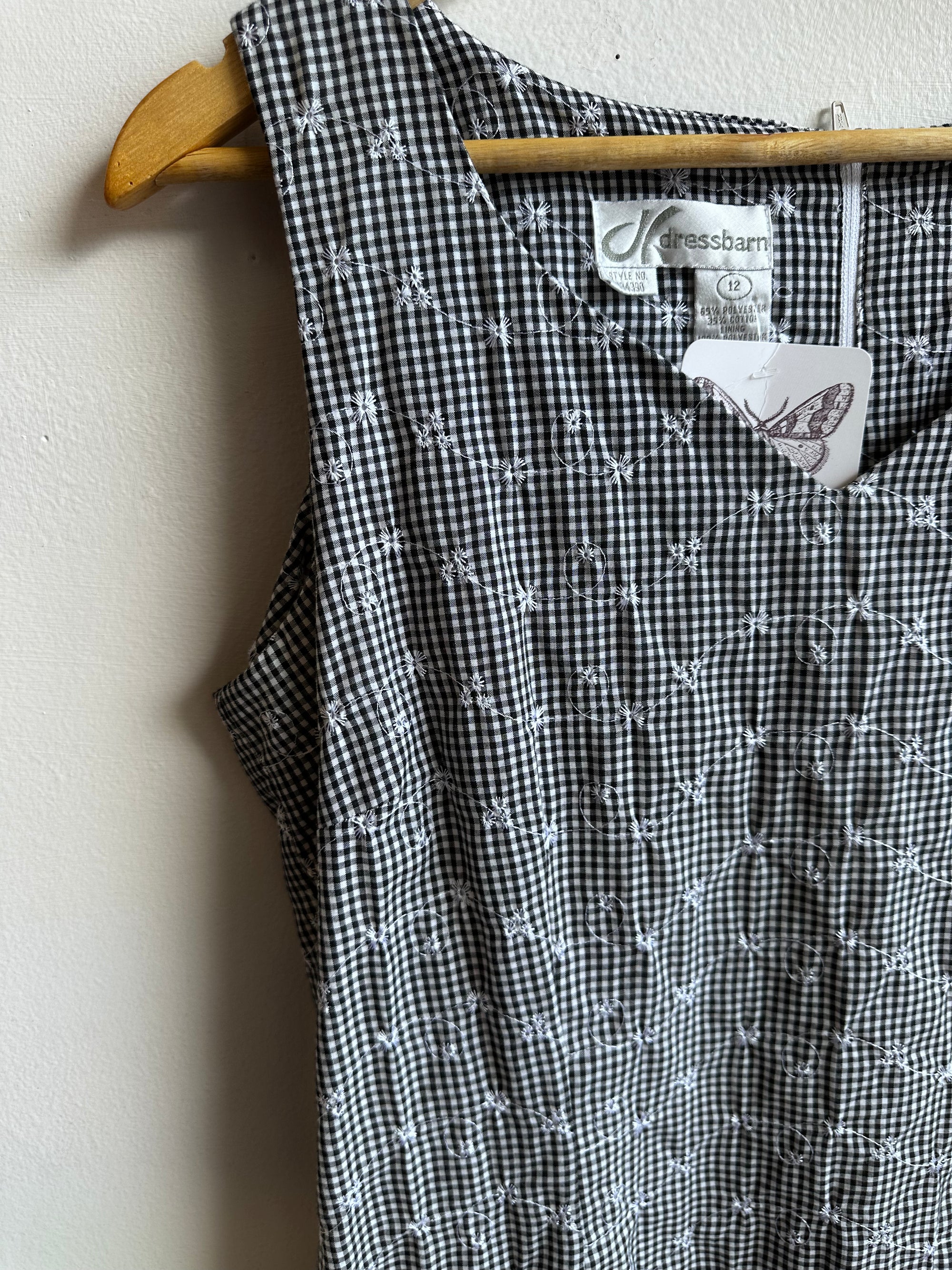 Vintage Dress Barn Gingham Sleeveless Shift Dress – Size 12