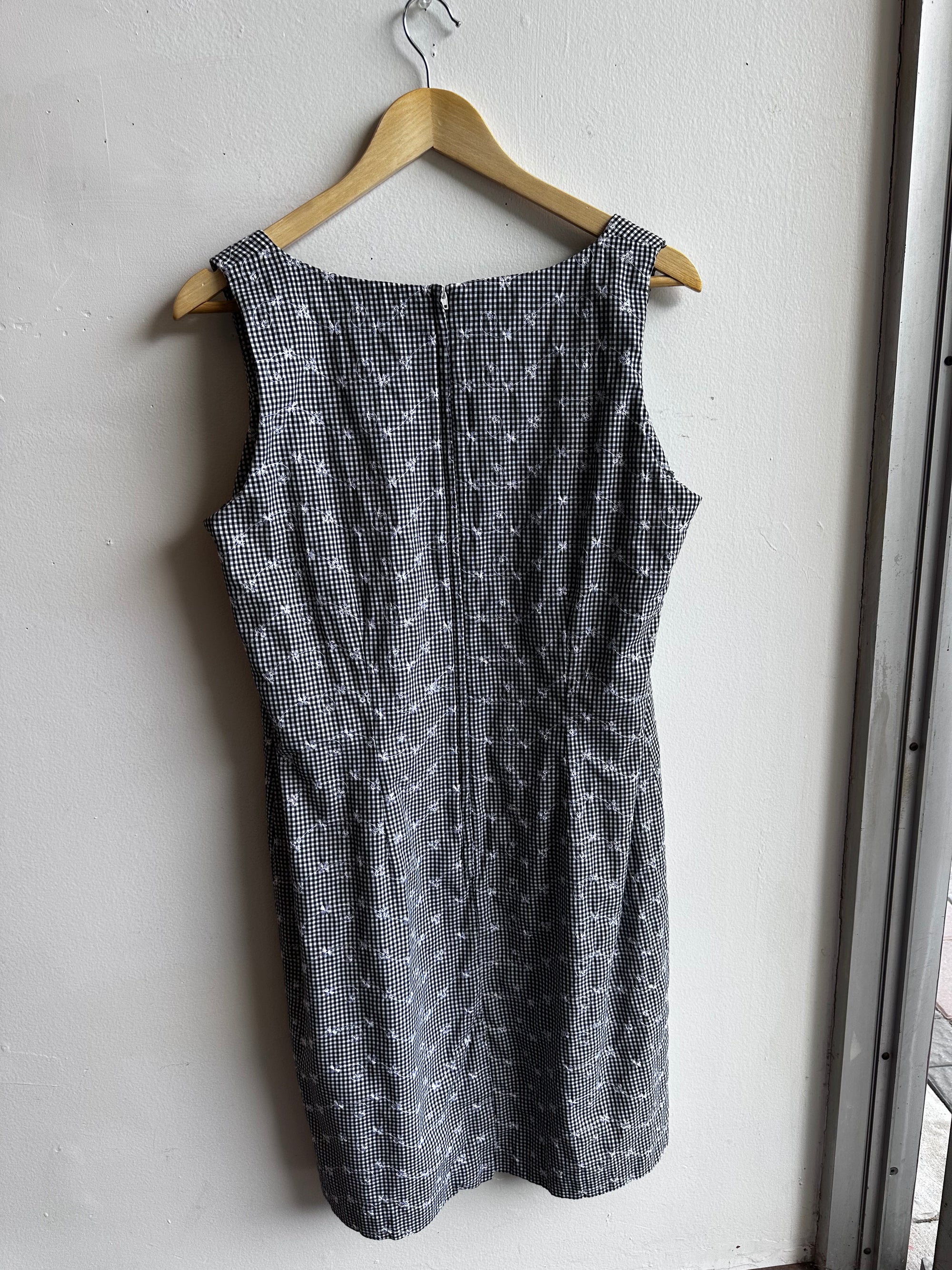 Vintage Dress Barn Gingham Sleeveless Shift Dress – Size 12