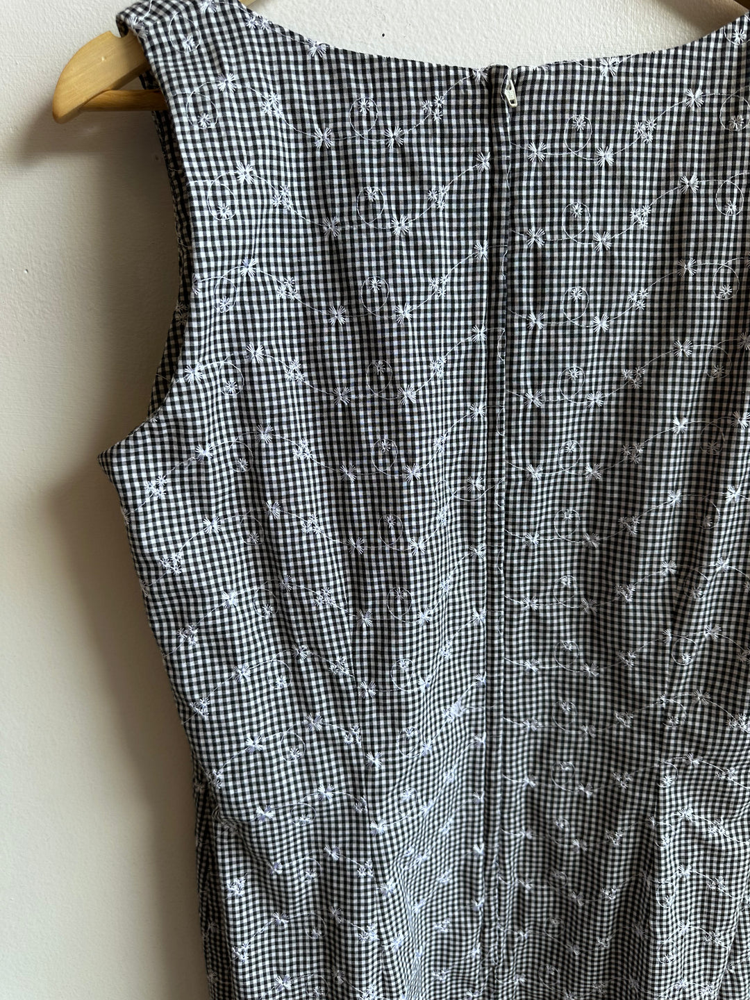 Vintage Dress Barn Gingham Sleeveless Shift Dress – Size 12