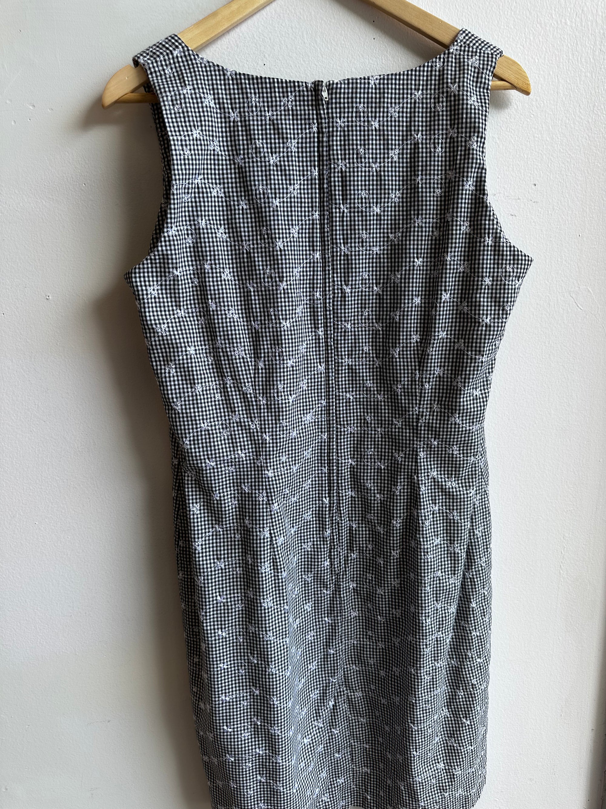 Vintage Dress Barn Gingham Sleeveless Shift Dress – Size 12