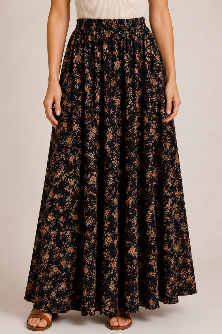 Midnight Meadow Maxi Skirt