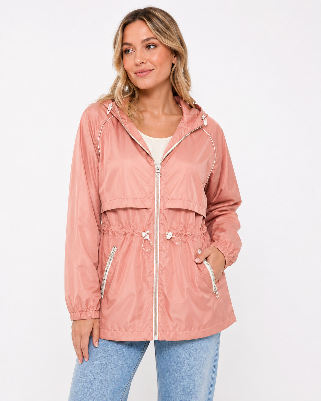 Peach Sky Lightweight Rain Jacket