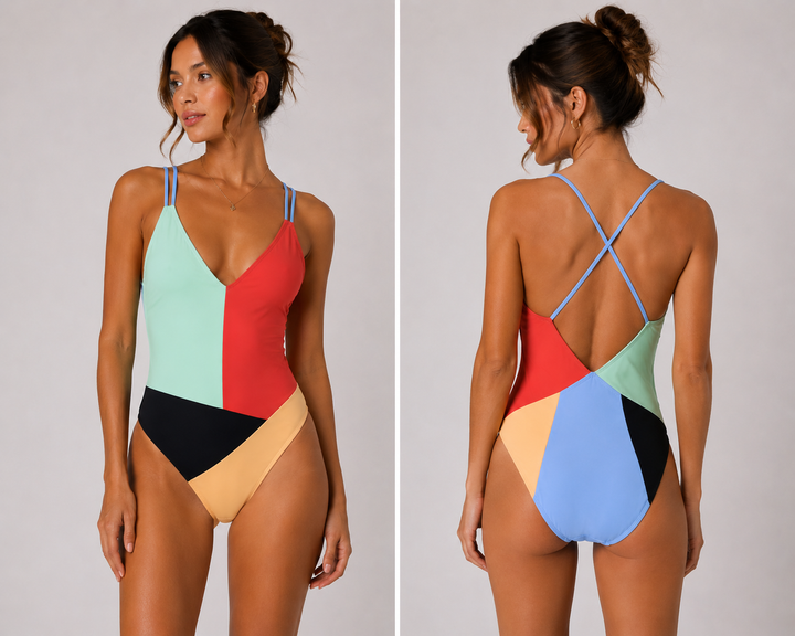 Retro ColourBlock One Piece