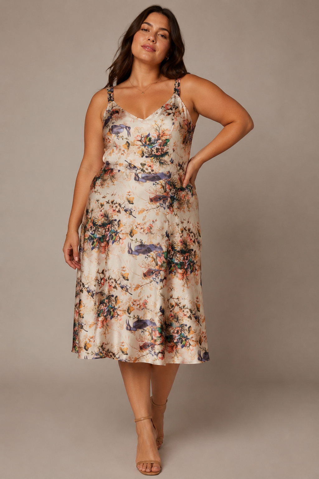 Twilight Aviary Slip Dress