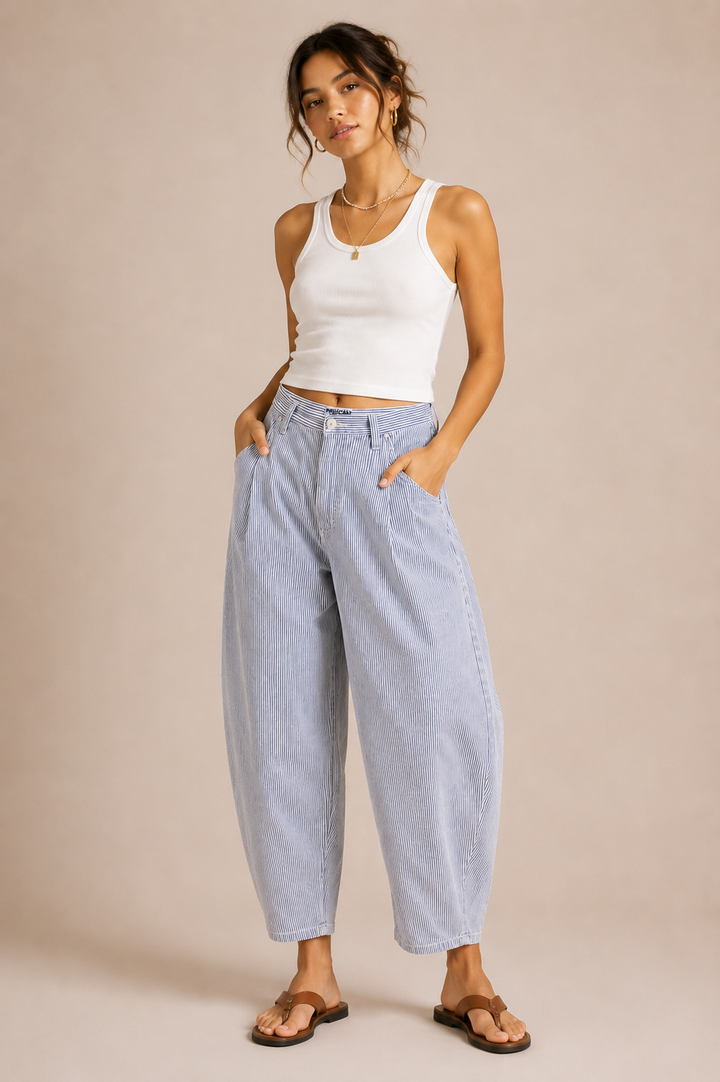 Vintage Pelican Harbor Stripe Trouser