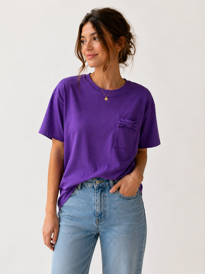 Violet Bow Tee