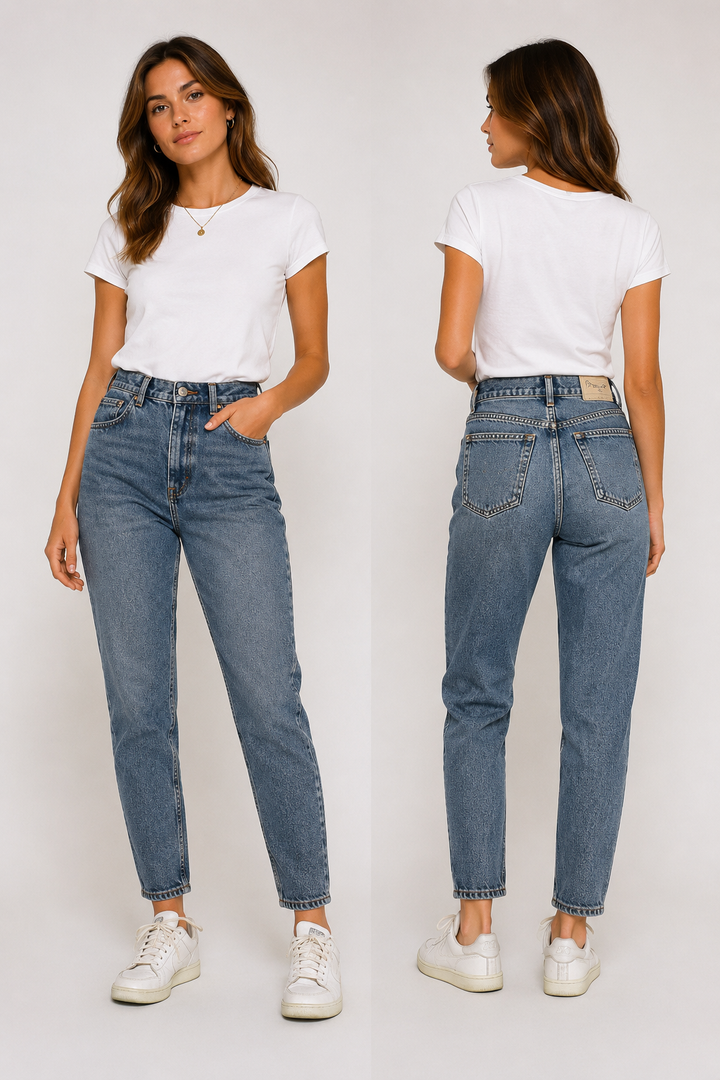 Vintage Patina Tapered Mom Jeans