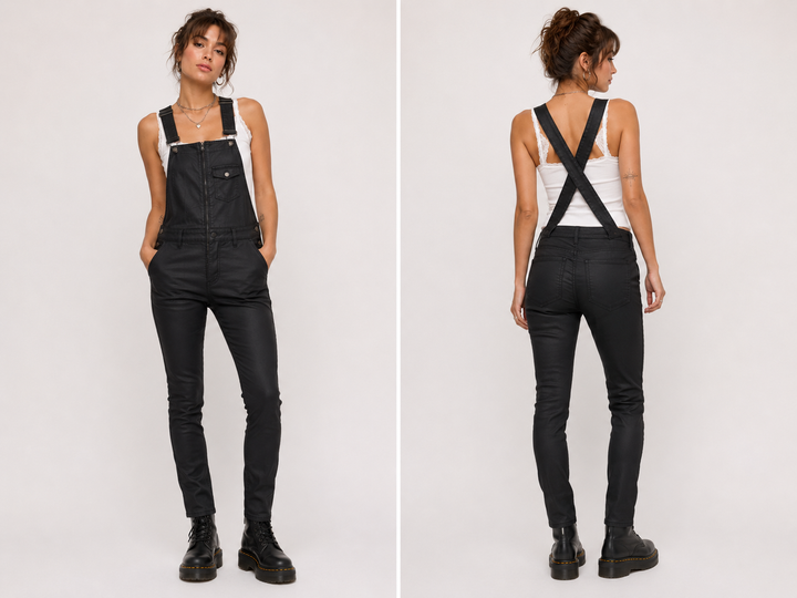 Zara Trafaluc Black Utility Overalls