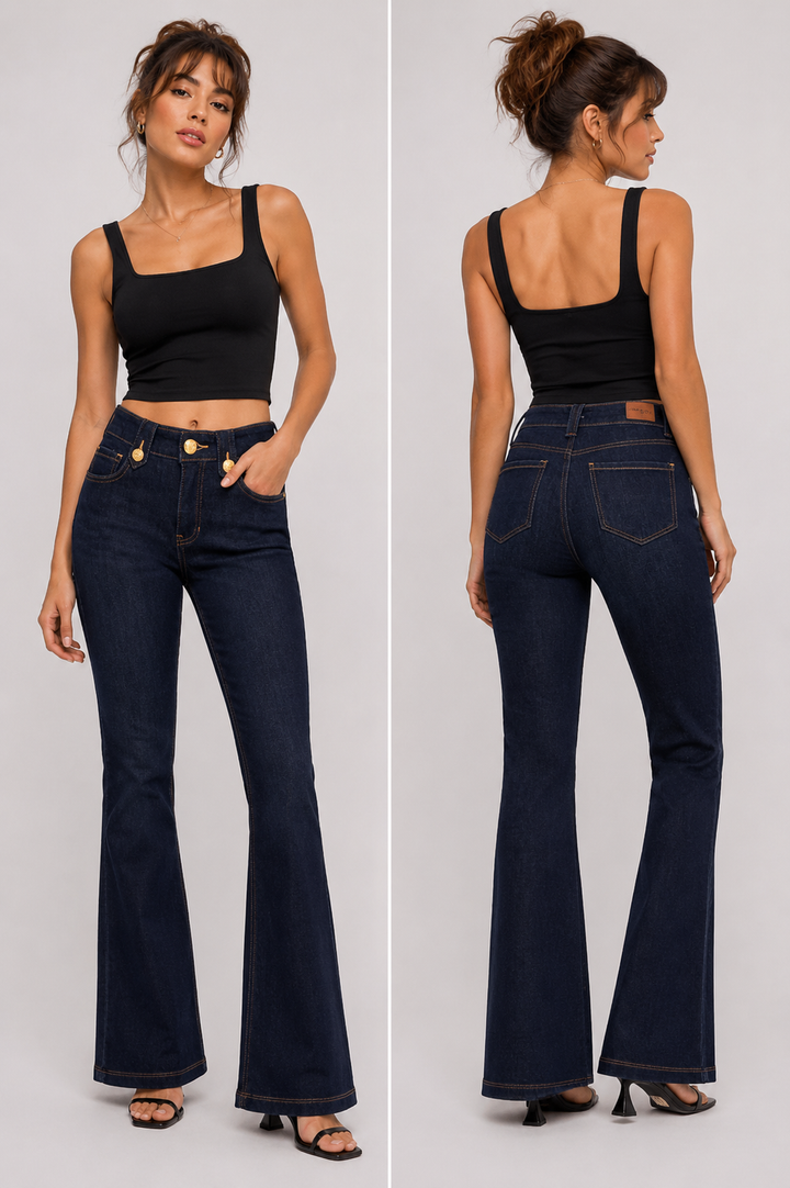 Blue Revival Dark Wash Flare Jeans