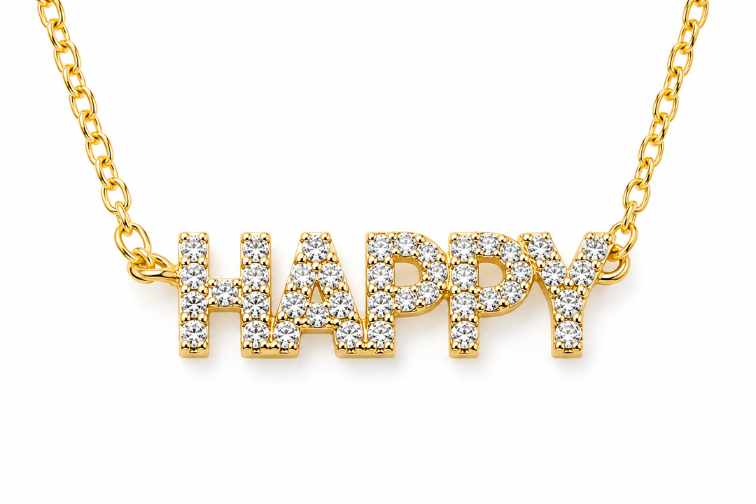 Happy Pendant Necklace- Standout Boutique