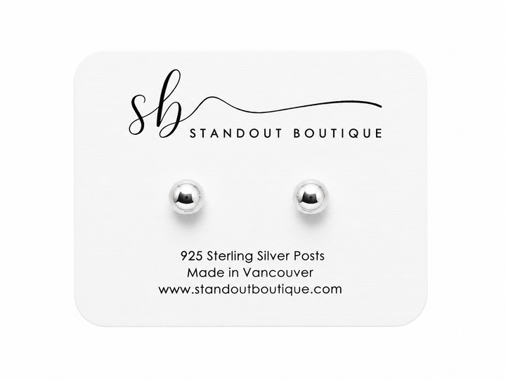 Sterling Ball 5mm Stud Earrings