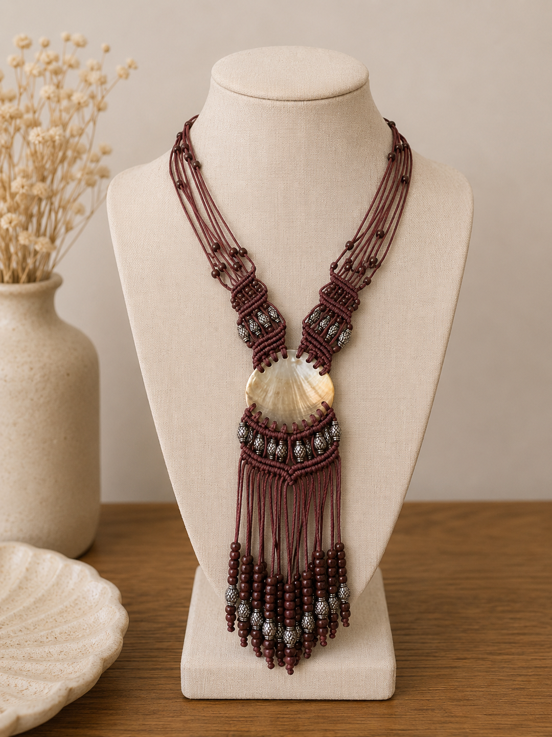 Boho Macramé Statement Necklace