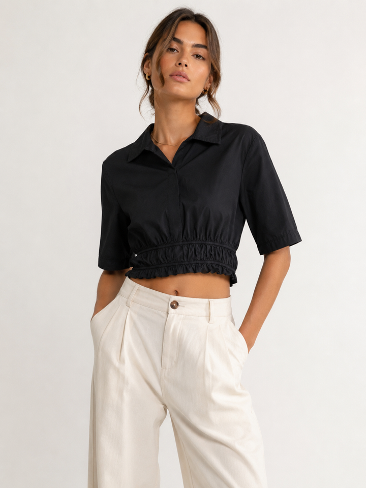 Italian Ruched Crop Top