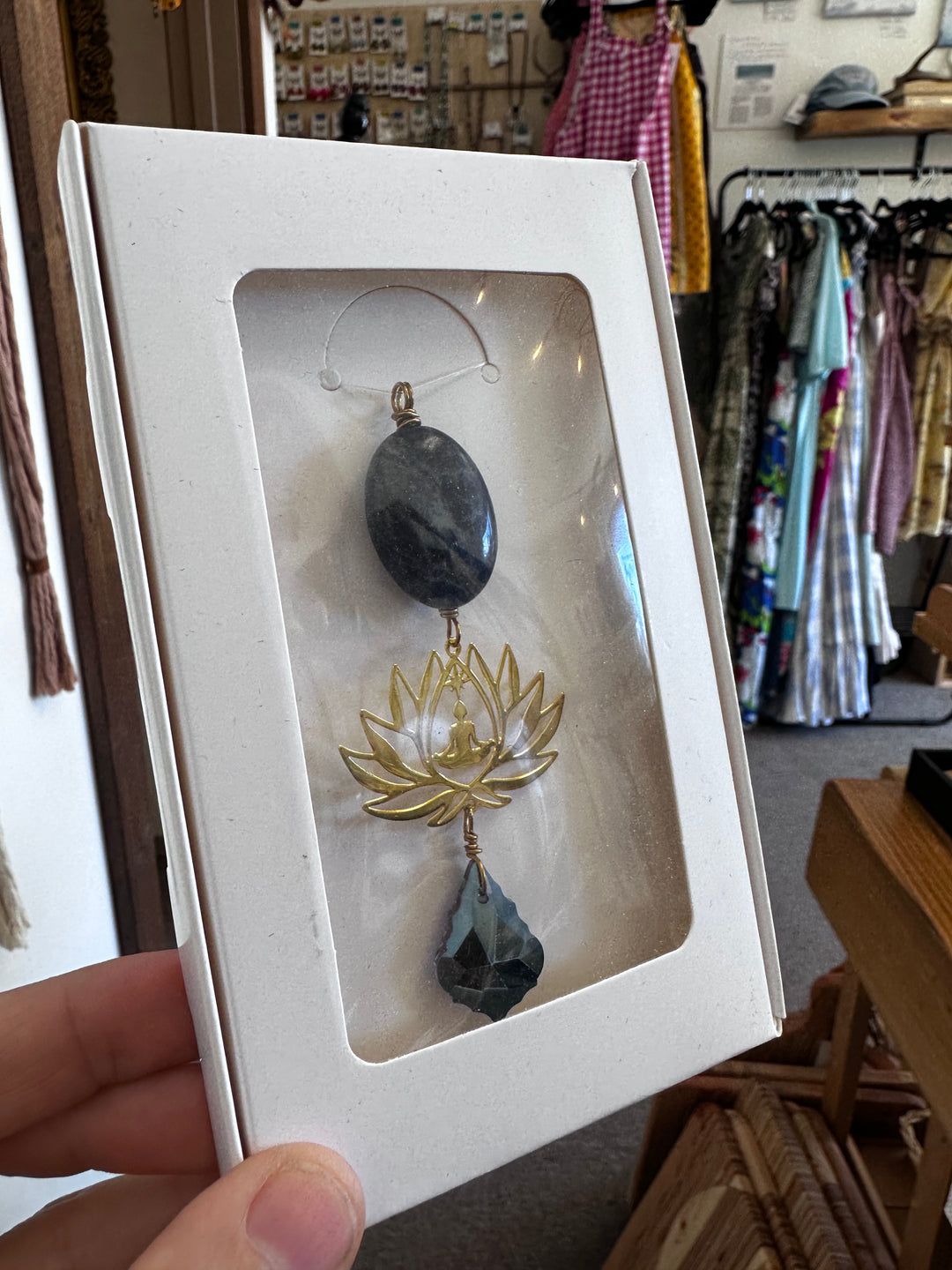 Labradorite Meditation Lotus Sun Catcher