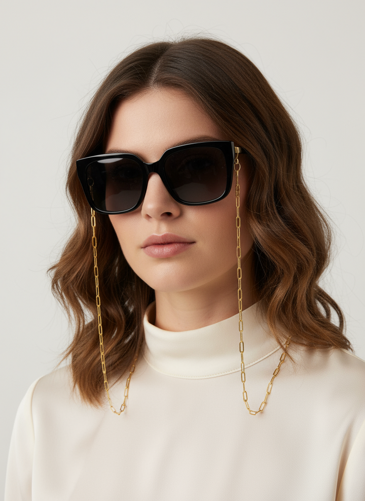 Handmade Gold Paperclip Chain Sunglass Catchers