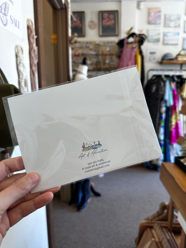 Lakeside Sunset – Art Card by Ruala (Fruitvale, BC)