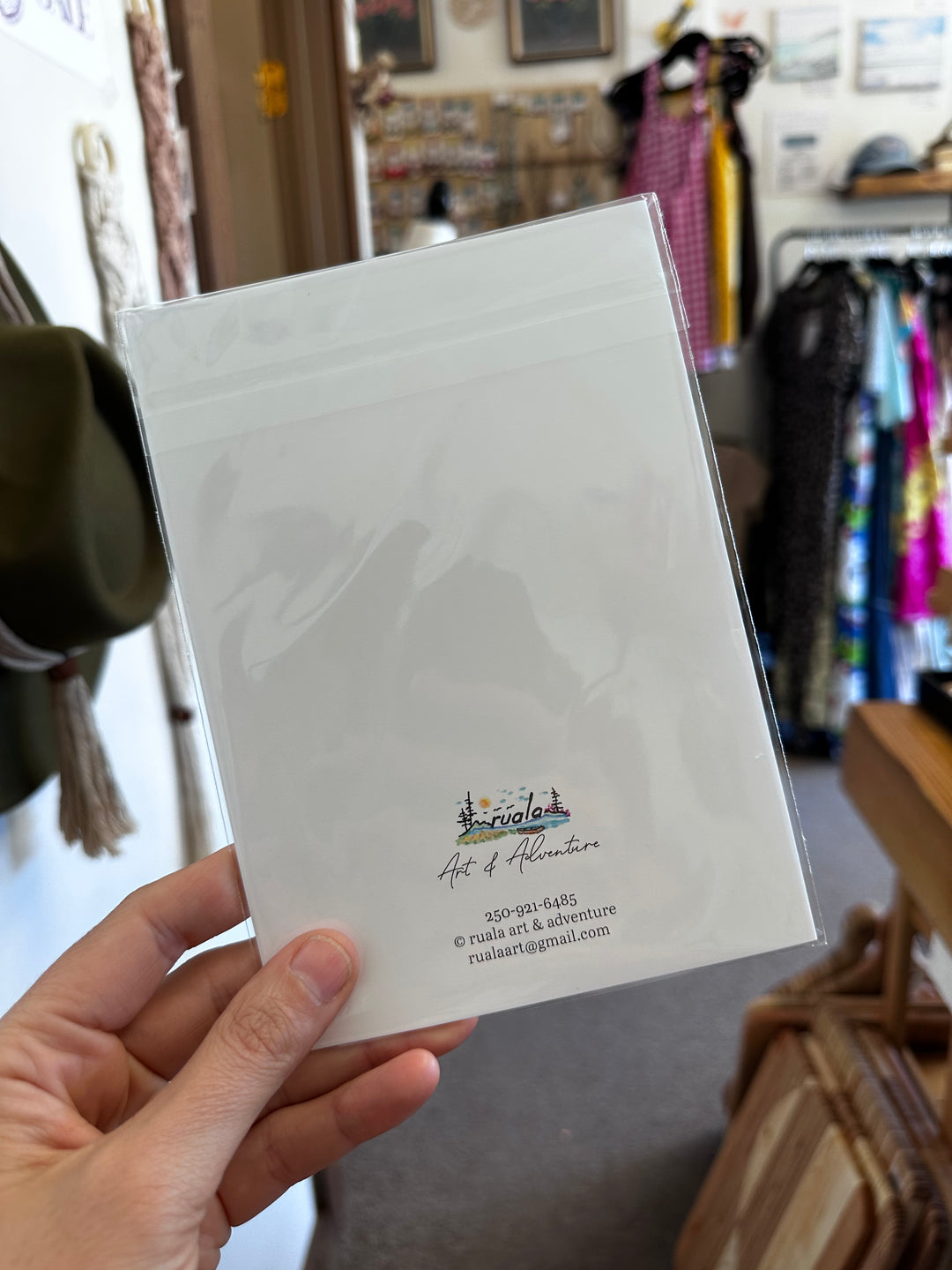 Rocky Shore Reflections – Art Card by Ruala (Fruitvale, BC)