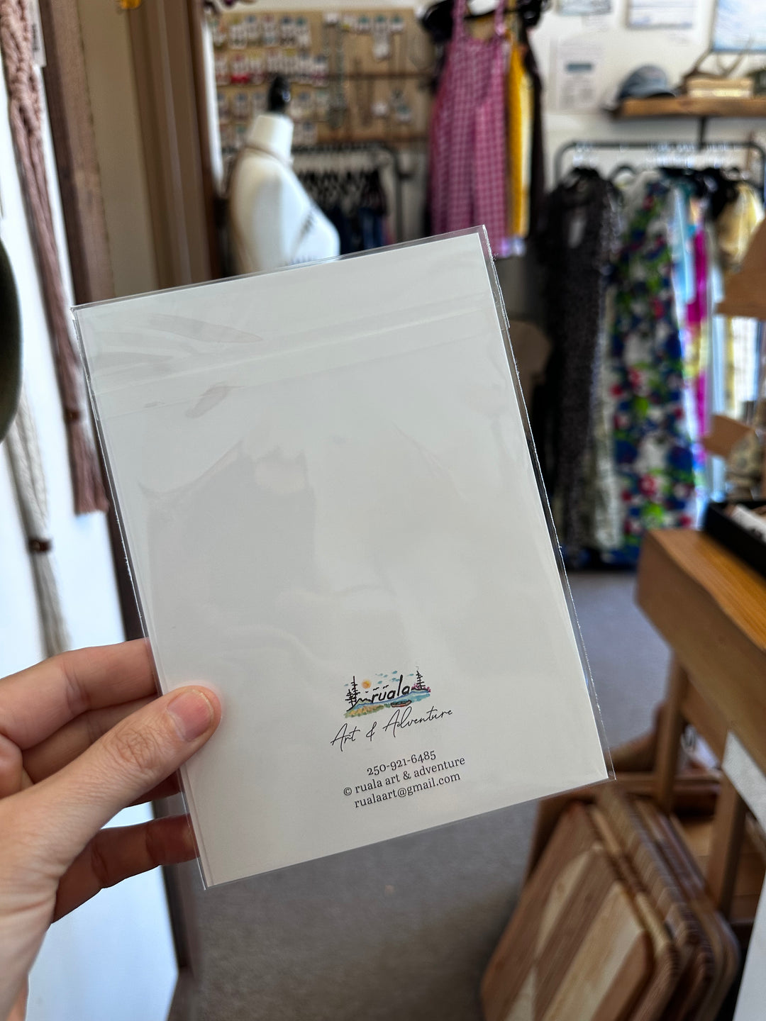 Sunset Through the Pines – Art Card by Ruala (Fruitvale, BC)