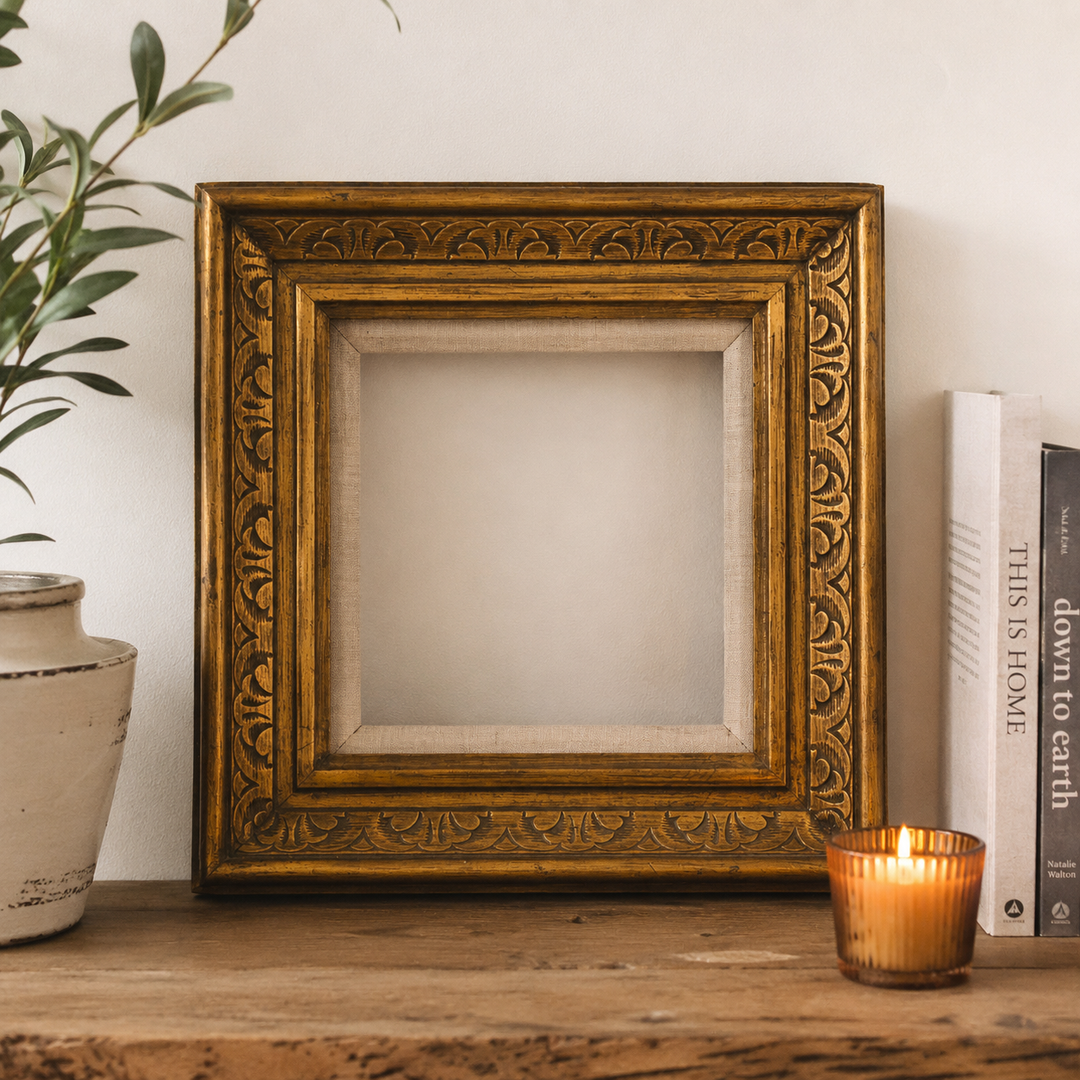 Vintage Ornate Gold Wood Frame 8x10