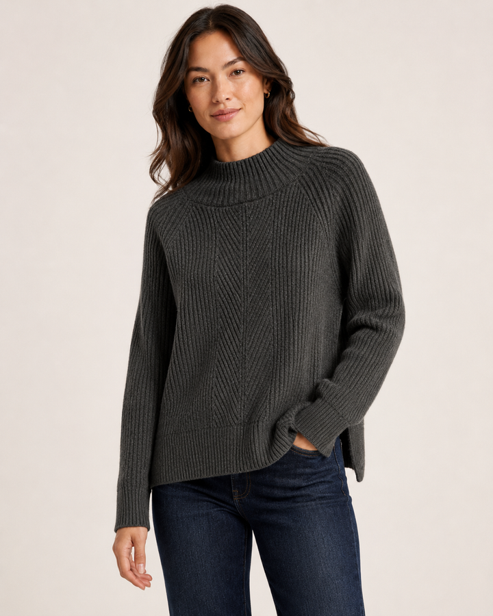 Denver Hayes Ribbed Mock Neck Sweater