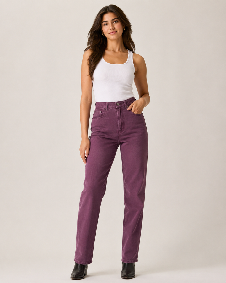 Vintage Plum High Rise Jeans