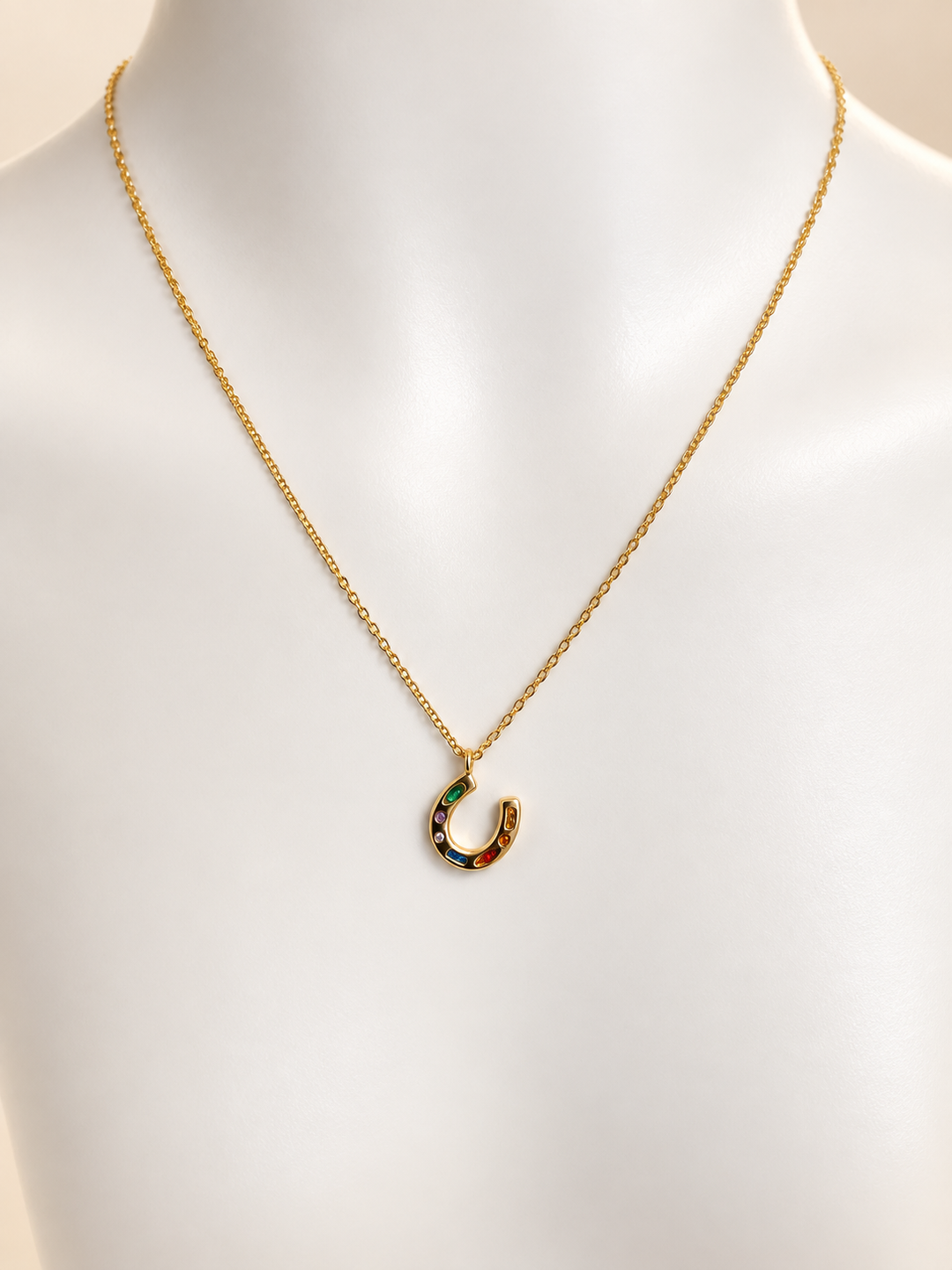 Horseshoe Gem Necklace - Standout Boutique