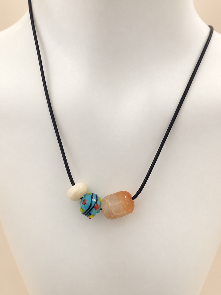 Cord Gemstone Necklace-Standout Boutique