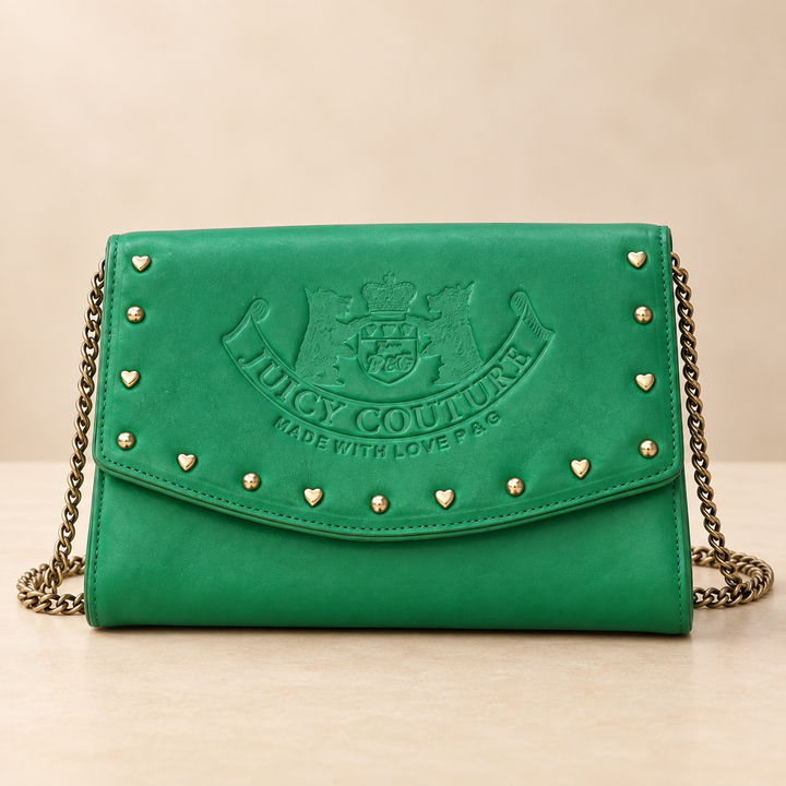 Y2K Juicy Couture Green Chain Crossbody Bag