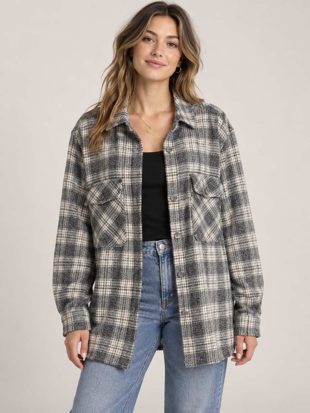 Mavi Plaid Shacket