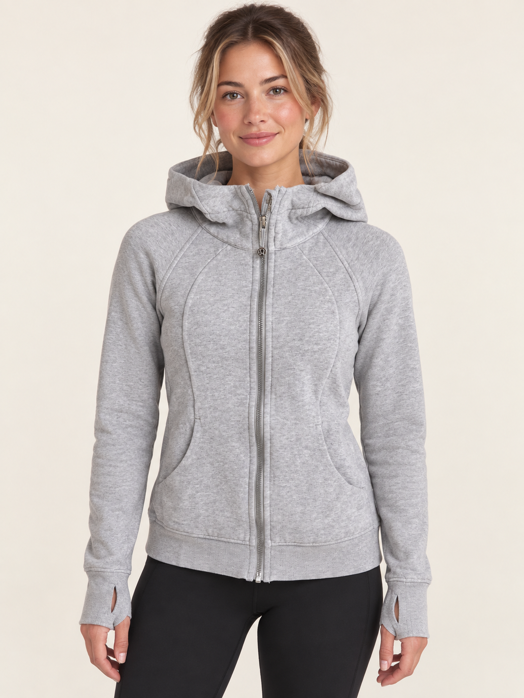 Lululemon Grey Zip Up Hoodie