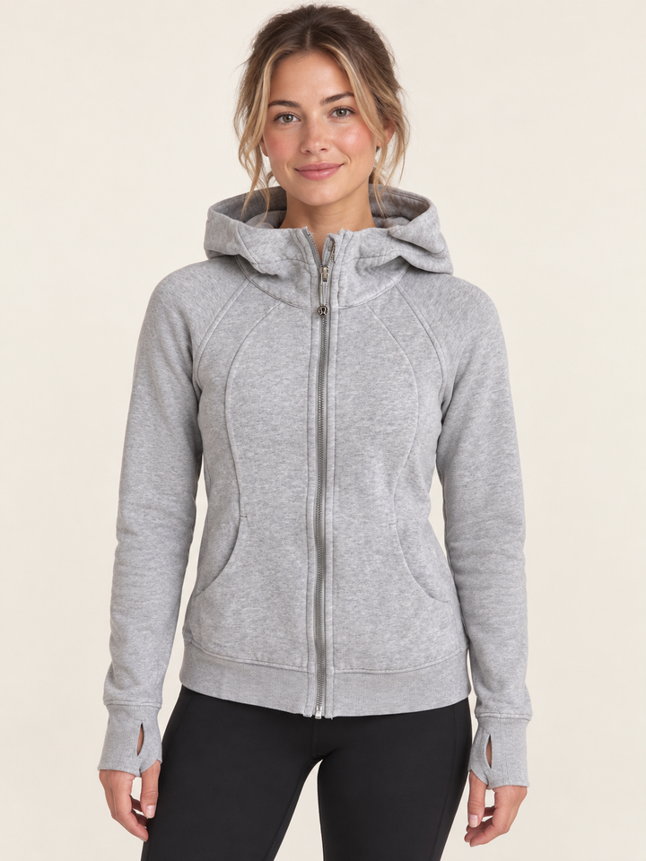 Lululemon Grey Zip Up Hoodie