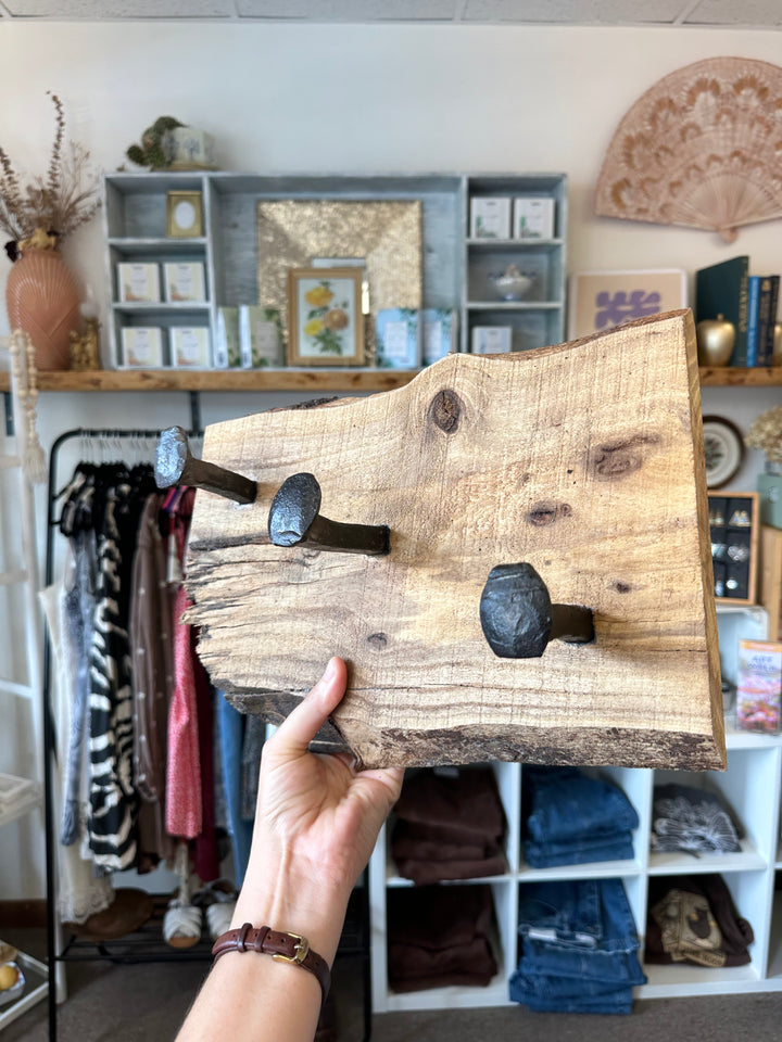 Papa’s Rustic Three-Hook Wall Rack