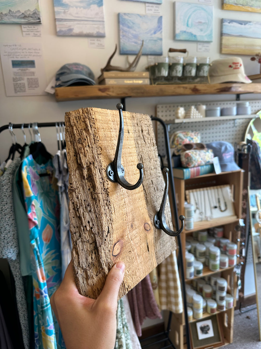 Papa’s Barnwood Double Hook Rack