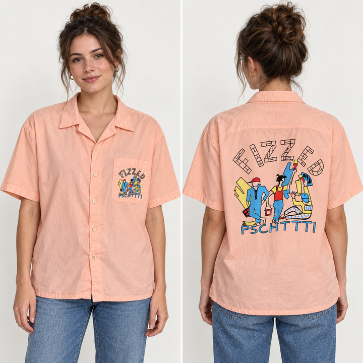 Vintage Peach Cotton Shirt