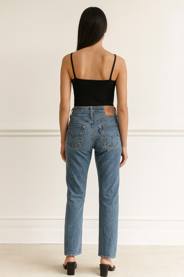 Vintage Levi’s Straight Leg Jeans – Classic Blue | Size 30