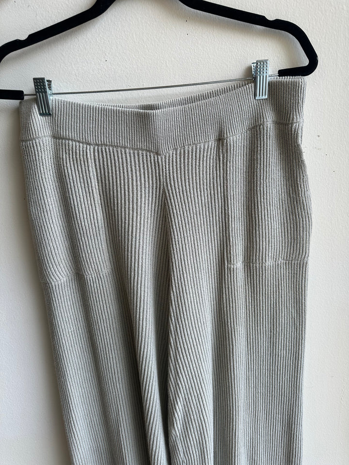 By Together Ribbed Knit Wide-Leg Pants – Size Large
