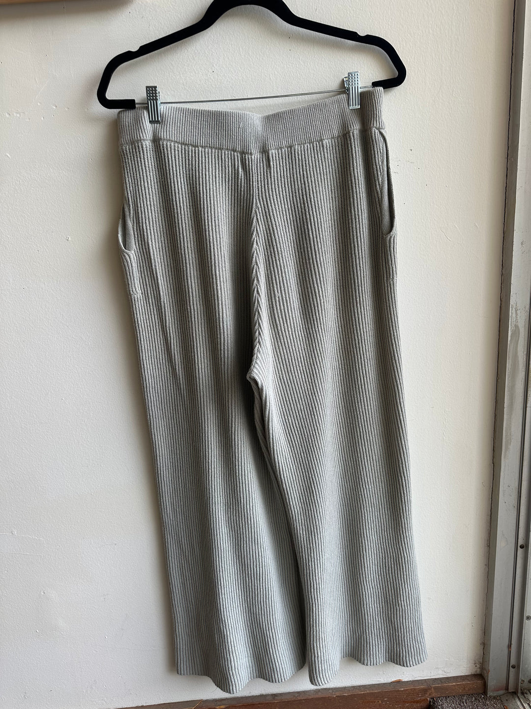 By Together Ribbed Knit Wide-Leg Pants – Size Large